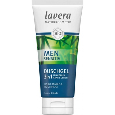 Lavera 2v1 Gently Cleanses Skin & Care vlasový a telový šampón pre mužov 200 ml