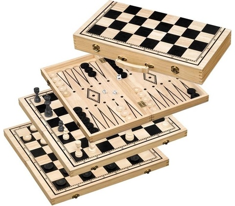 Šachy & dáma & backgammon cestovní