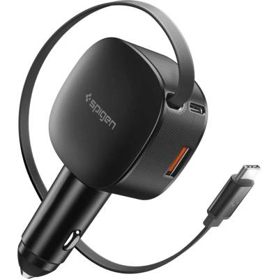 Spigen ev603bt essential КОЛОНЕН ЗАРЯДНИ В АВТОМОБИЛ 60w ЧЕРЕН