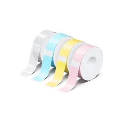 UPrint Комплект 4 бр. ролки етикети залепващи за stick easy up21, 4х 180 бр. , розова, жълта, синя, прозрачна