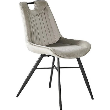 ЕВРОМАР Трапезен стол К-333 светло сив / черен