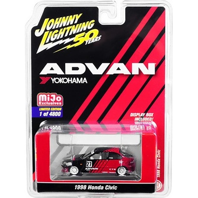 Johnny Lightning Honda Civic 27 1998 Advan Yokohama 1:64