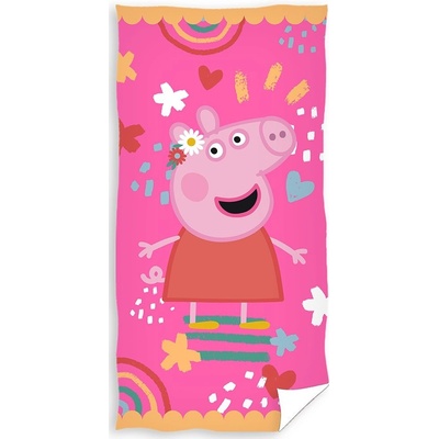 TipTrade Bavlněná froté osuška 70x140 cm Prasátko Peppa Barevný svět
