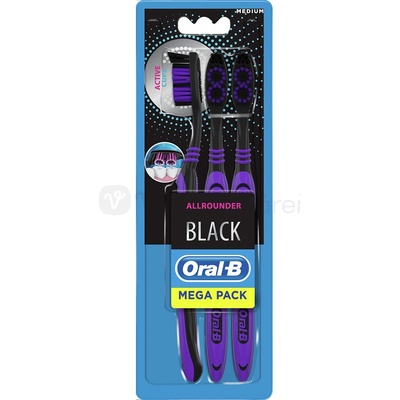 Oral B All Rounder Medium 3 ks Černý