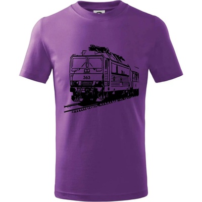 Vlak 363 tričko detské fialová