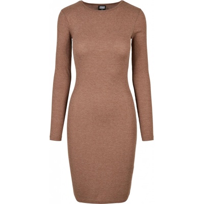 Urban Classics přiléhavé viskózové šaty khaki