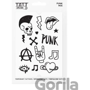 Vodeodolné dočasné tetovačky Punk TATTonMe mix