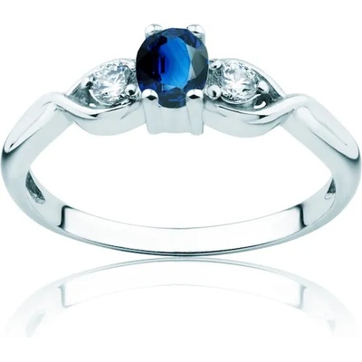 SAVICKI Пръстен Heart of the Ocean: бяло злато, син сапфир