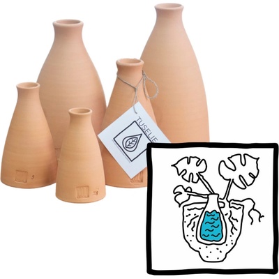 Tuselie Zavlažovací nádoba olla květináčová velikost XL objem 900 ml