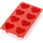 Lékué Форма за печене Lekue 30x17.5xH3.4cm, силиконова, за мъфини-сърце