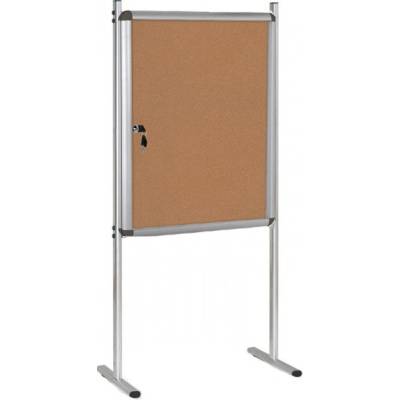 B2B Partner Vnitřní vitrína na stojanu, 720 x 980 mm, korková, jednostranná