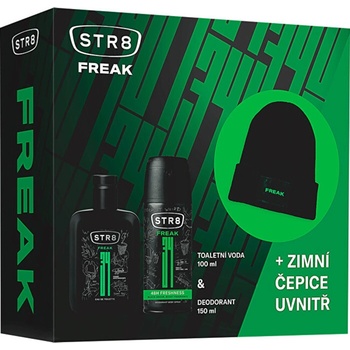 Str8 FR34K EDT 100 ml + deodorant sprej 150 ml + čepice, dárková sada pro muže