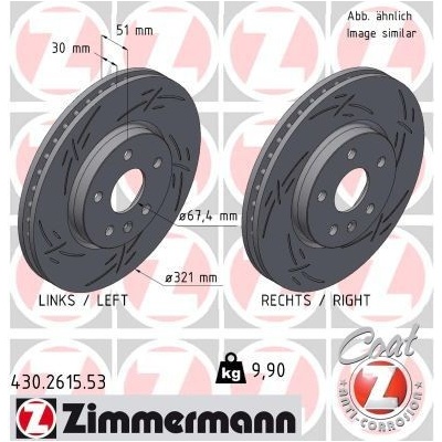 Brzdový kotúč ZIMMERMANN 430.2615.53 (430261553)