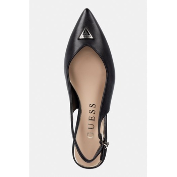 Guess обувки с ток от кожа YANNICKE2 (FLT2CK.LEA05.BLACK)