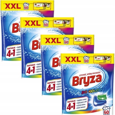 Bryza Color 4v1 pracie kapsuly na farebné pranie 4 x 60 PD