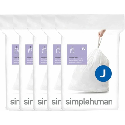 Simplehuman sáčky do odpadkového koše 30-45 l typ J zatahovací 100 ks 30 µm CW0169CP