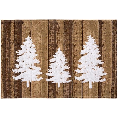SCANquilt prostírání motiv wood hnědobílá prostírání 30x45cm