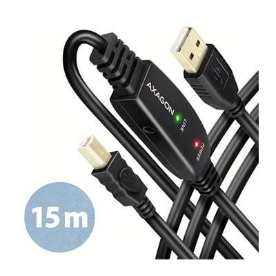 Axagon ADR-215B USB 2.0 A-M na B-M aktivní propojovací / repeater, 15m