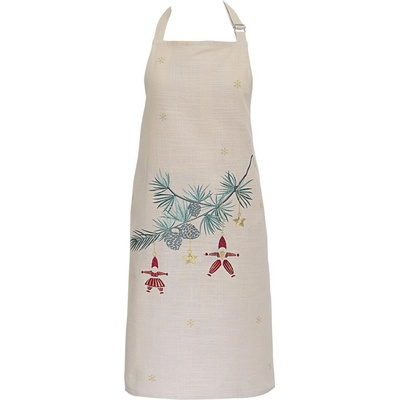 GREEN GATE Zástěra Juana Sand Embroidered béžová