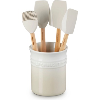 Le Creuset Прибори за готвене, комплект от 4 бр. , със стойка, MERINGUE, Le Creuset (LECR79003007160000)