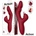 Action Velter Triple Function G-Spot Rabbit Vibrator with Clit Hitting Ball & Heating Function Bordo