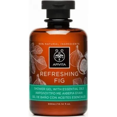 APIVITA Освежаващ душ-гел с етерични масла Смокиня , Apivita Refreshing Fig Shower Gel With Essential Oils with Fig 250ml