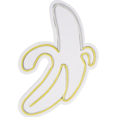 Wallexpert Dekorativní plastové LED osvětlení Banana - Yellow White, Žlutá, Bílá