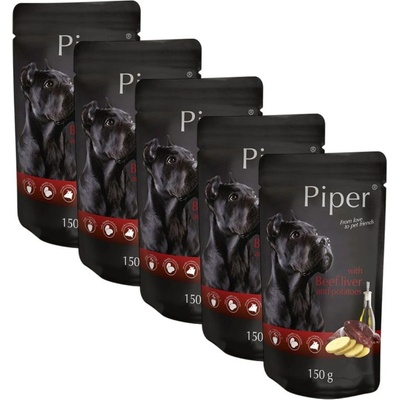 Dolina Noteci Капсула Piper Adult с говежди черен дроб и картофи 5 x 150 г