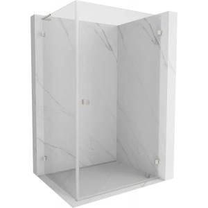Mexen Lunar-B L кабина за душ десен 100 x 80 см, прозрачна, матов никел - 832L-100-080-97-00-P (832L-100-080-97-00-P)