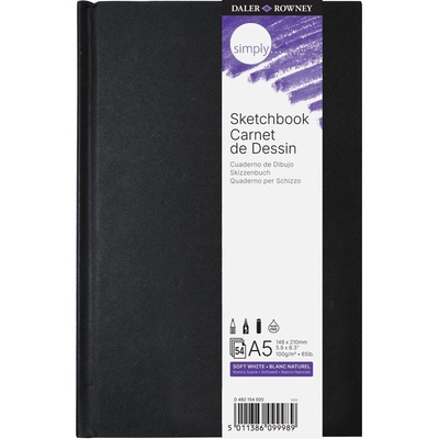 Daler-Rowney Simply Sketchbook Simply Скицник 54 A5 100 g Black (482154500)