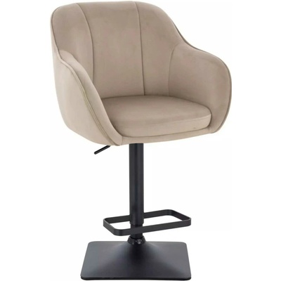 LuxuryForm Design Avola Velur na čiernej hranatej podstave latte