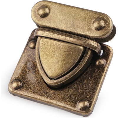 Sada zapínání na tašku 36x33 mm staromosaz 5 sada