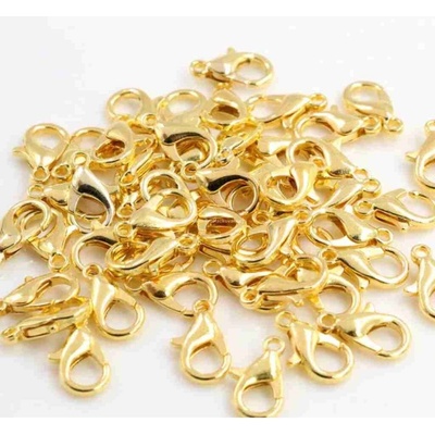 Pro Háčkování Karabinka 12 x 7 mm zlatá