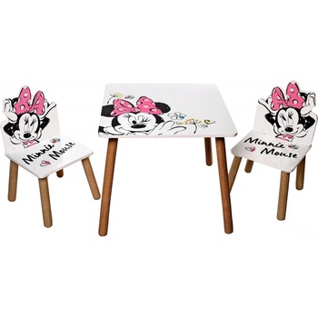 Prckůvsvět stůl s židlemi Minnie Mouse