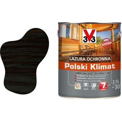 V33 Lazura Polský Klimat Impregnace 2,5l HEBAN (Eben)