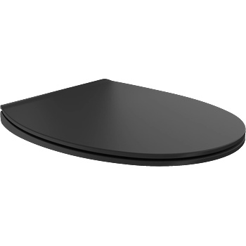 Mexen Egg седалка с плавно спускащ се капак, тънък, дуропласт, черен мат - 39243085 (39243085)
