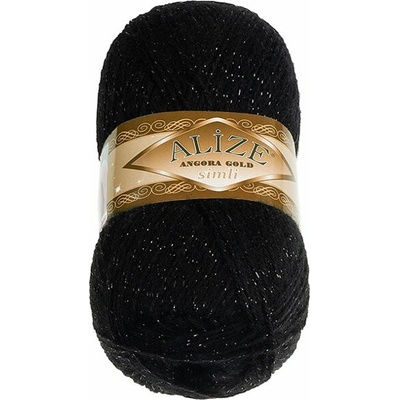 BELLATEX Priadza Angora Gold Simli 100 g - 60 čierna