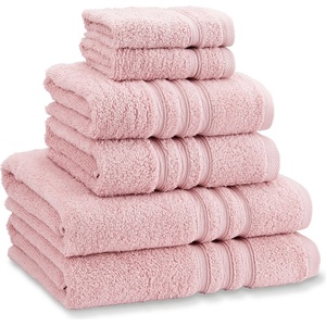 Catherine Lansfield Хавлиена кърпа Catherine Lansfield Zero Twist Cotton 6 Piece Towel Bale Set - Pink