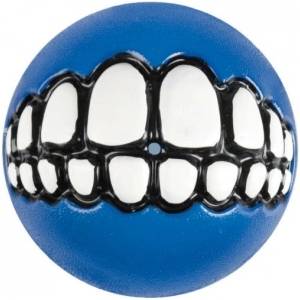 Rogz Grinz Ball S- Кучешка играчка гумена топка с отвор за лакомства 4, 9 см. синя