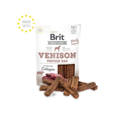 Brit Meat Jerky Snack-Venison Protein bar-еленско и пилешко месо