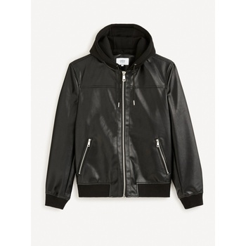 Celio Черно мъжко кожено яке с качулка Celio Fumati Celio | Cheren | МЪЖЕ | S