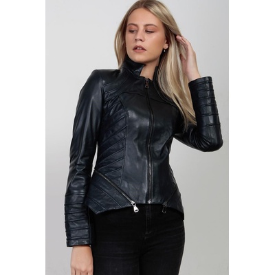 Leonardo Дамско кожено яке - Черно 987667 #266650 (266650_Черно)