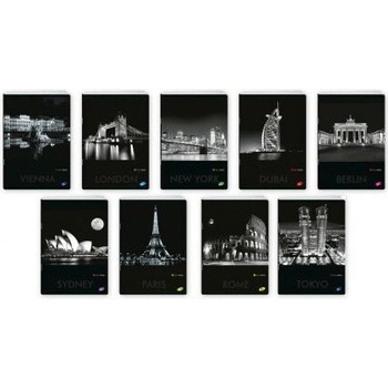 ELISA Metropola v noci zošit 444 A4 linajkový