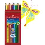 Faber-Castell Моливи Фабел Кастел Faber Castell 12 цвята + острилка FC JUNIOR GRIP