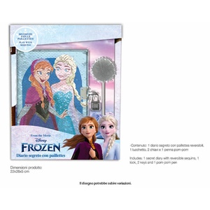 Disney - FROZEN таен дневник с пайети и химикалка