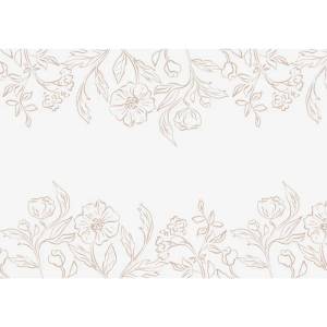 Party Design Нетъкан Тишлайфер с Флорален Десен 40 x 500 cm (BF6)