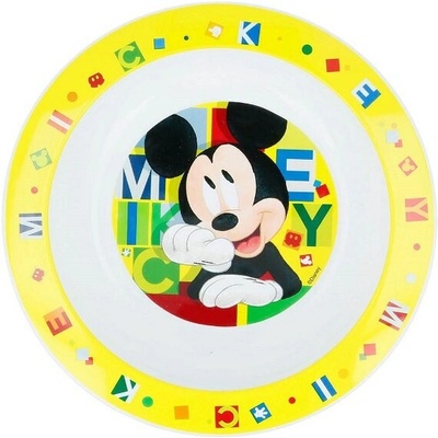 STOR Miska Mickey Mouse Yellow Fun 16 cm