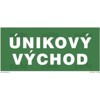 Grafiko | Únikový východ - Materiál Hliník, Rozměr 300x150mm