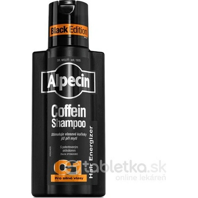 Alpecin C1 Black Edition kofeínový šampón proti vypadávaniu vlasov 250ml