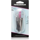 Tweezerman Professional kleštičky na nehty 2 ks + pilník na nehty 1 ks + pomůcka k zatlačení a odstranění nehtové kůžičky 1 ks + mini zastřihovač na nehtovou kůžičku